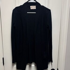 Ambiance Black Knit Cardigan Sweater